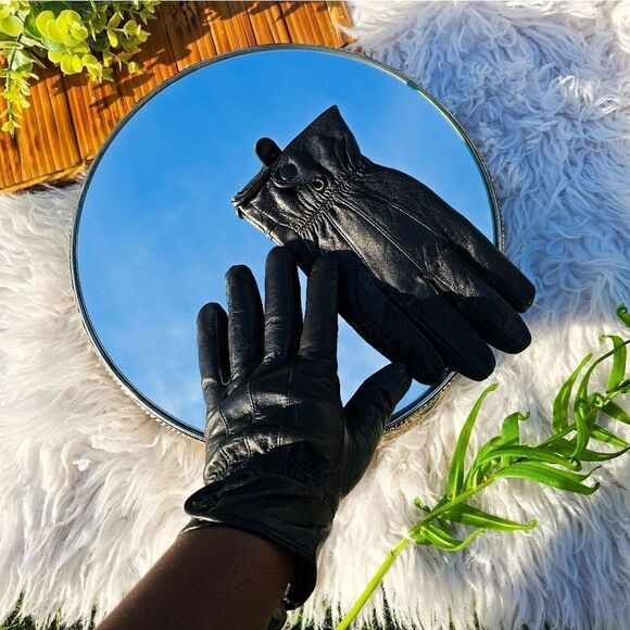 VTG Classic John Kent Leather Blend, Snap Closure Cuff Gloves. - Picture 9 of 11